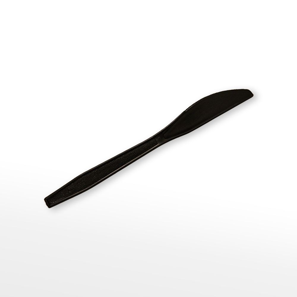 Disposable Black Plastic Knife  PS Heavy Duty Knife