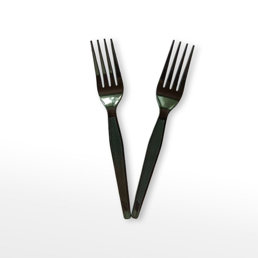Disposable Black Plastic Fork PS Heavy Duty Fork Premium