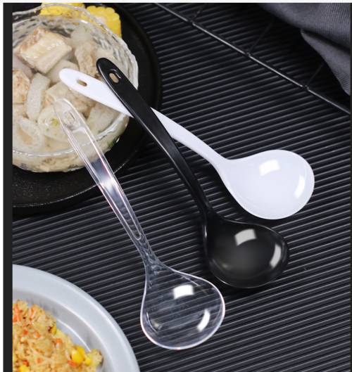 Disposable Black Plastic Spoon  PS Heavy Duty Spoon