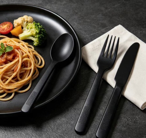 Disposable Black Plastic Fork PS