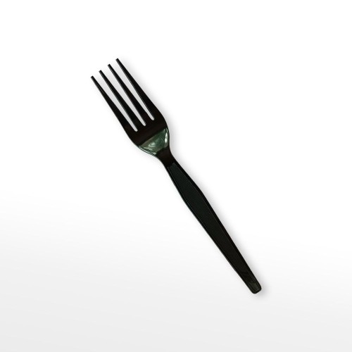 Disposable Black Plastic Fork PS Heavy Duty Fork Premium