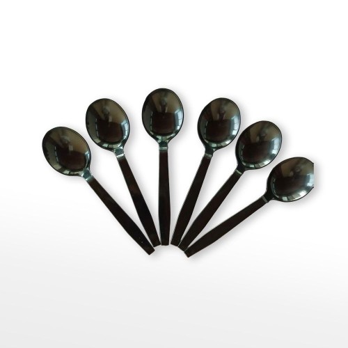 Disposable Black Plastic Spoon  PS Heavy Duty Spoon