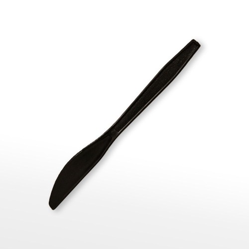 Disposable Black Plastic Knife PS Food Grade Knife Premium