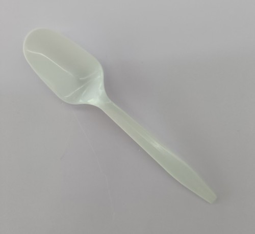 White Plastic Spoon