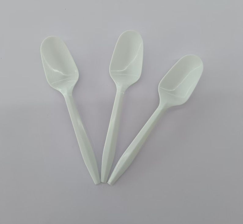 White Plastic Spoon