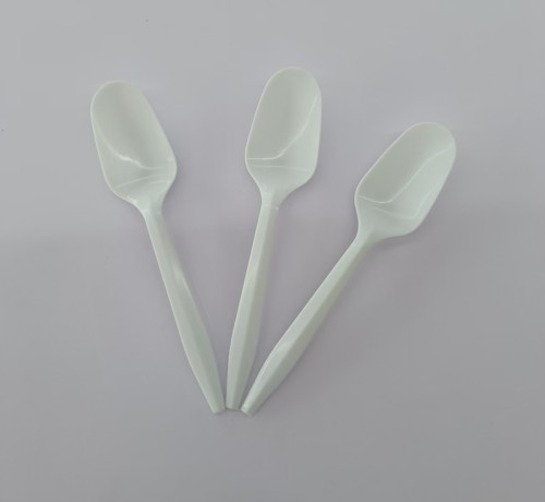 White Plastic Spoon