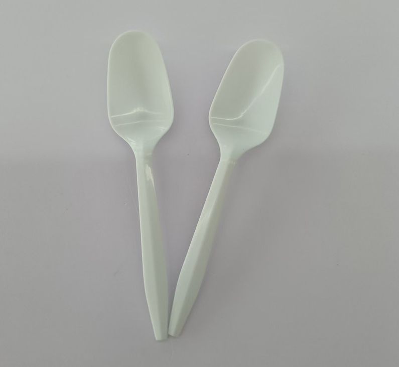 White Plastic Spoon