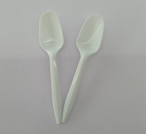 White Plastic Spoon