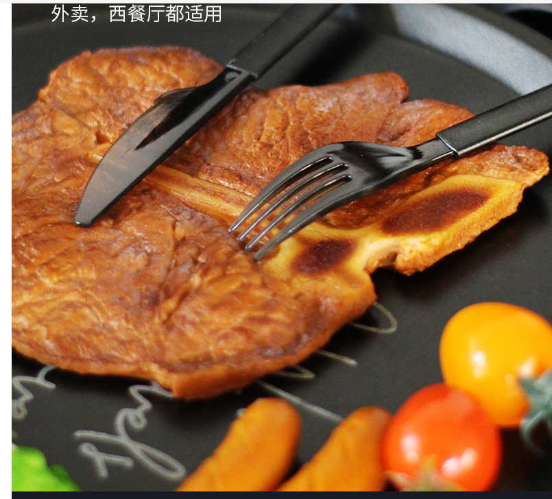 Disposable Black Plastic Fork PS Heavy Duty Fork Premium