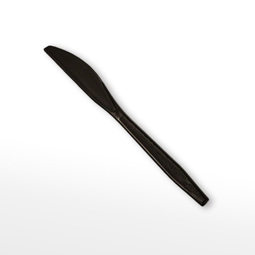 Disposable Black Plastic Knife PS Food Grade Knife Premium