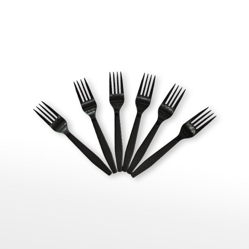 Disposable Black Plastic Fork PP Premium
