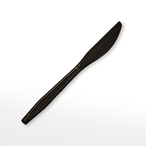 Disposable Black Plastic Knife PS Food Grade Knife