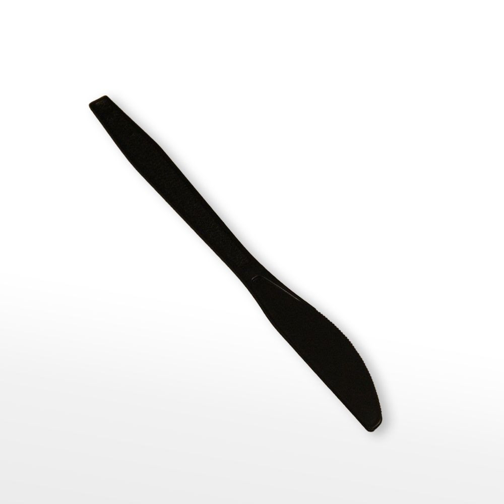 Disposable Black Plastic Knife PS Food Grade Knife